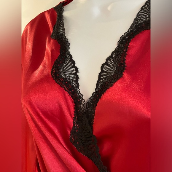 Satin Kimono Short Robe - Sz Sm - Picture 3 of 7